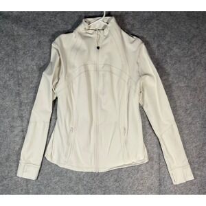 Lululemon Define Jacket Cream Beige Full Zip Athleisure Jacket Women Size 16